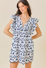 Load image into Gallery viewer, The Ana Mari dress- White Navy