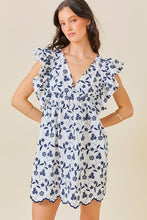 Load image into Gallery viewer, The Ana Mari dress- White Navy