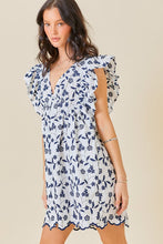 Load image into Gallery viewer, The Ana Mari dress- White Navy