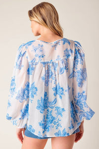 The Paola top- Blue