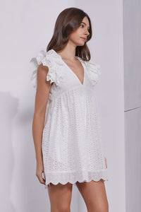 The Mandy Dress Romper- White