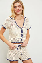 Load image into Gallery viewer, The Mia top- Ivory Navy
