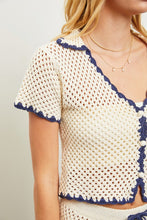 Load image into Gallery viewer, The Mia top- Ivory Navy
