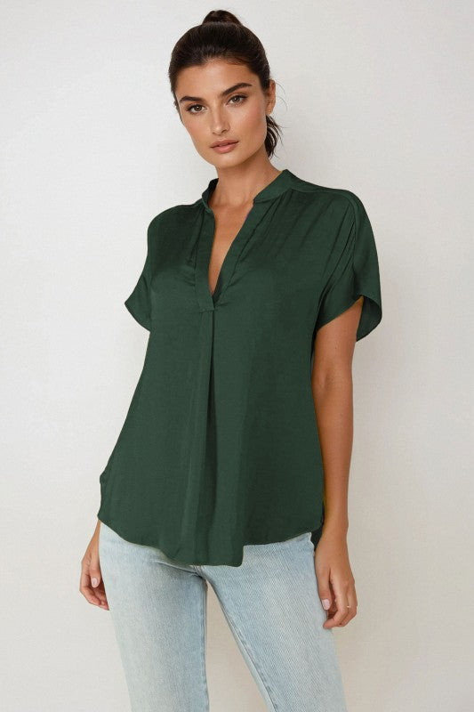 The Paige top-Forest Green