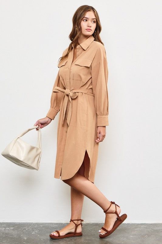 The Eliza dress-Taupe