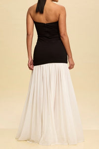 The Cici dress- Black- White