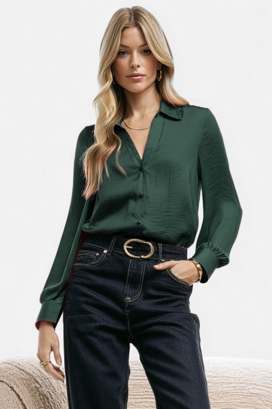 The Lia top- Forest Green