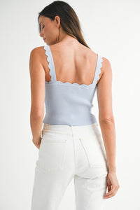 The Mageña top- Lt Blue