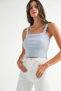 The Mageña top- Lt Blue