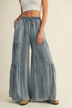 Load image into Gallery viewer, Wide-Leg Chambray Pants | Women’s Lightweight Boho Denim Trousers – Maruchi

