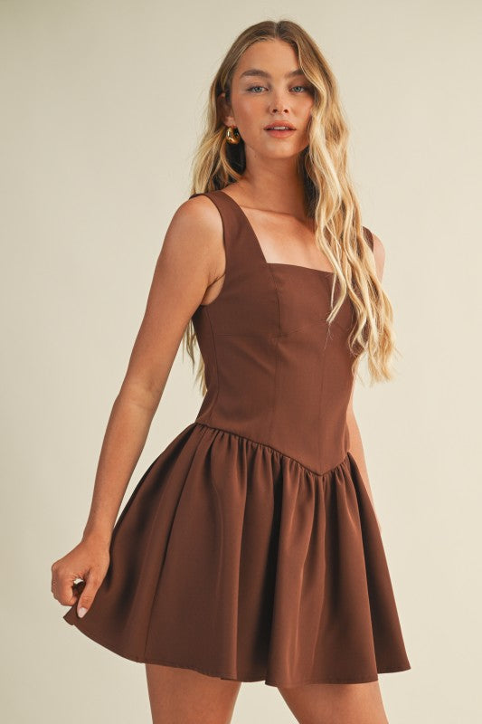 The Nina dress- Brown