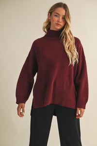 The Pia sweater- Wine