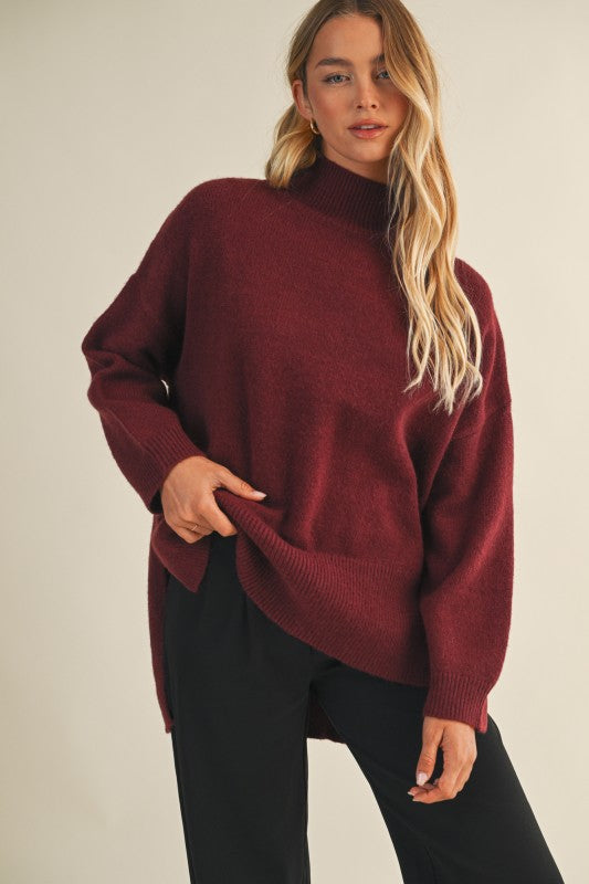 The Pia sweater- Wine