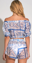 Load image into Gallery viewer, The Jen off the Shoulder Top- Blue

