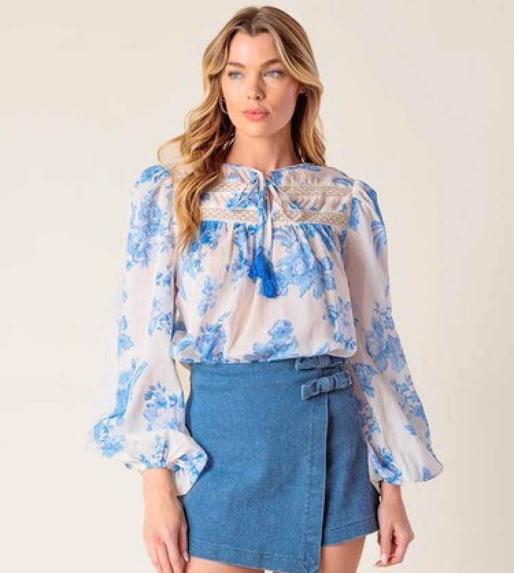 The Paola top- Blue