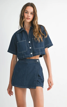 Load image into Gallery viewer, The Denim Crop Shirt and Mini Skort Set
