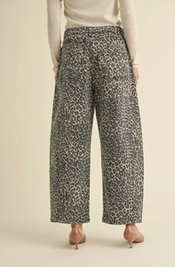 The Leopard print barrel pants