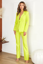 Load image into Gallery viewer, The Alexandra Blazer- Electric Lime
