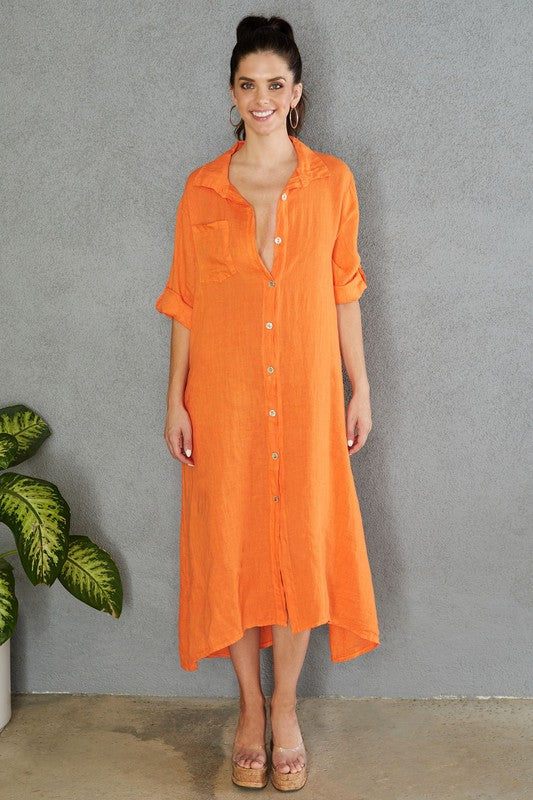 The Bertha dress- Orange
